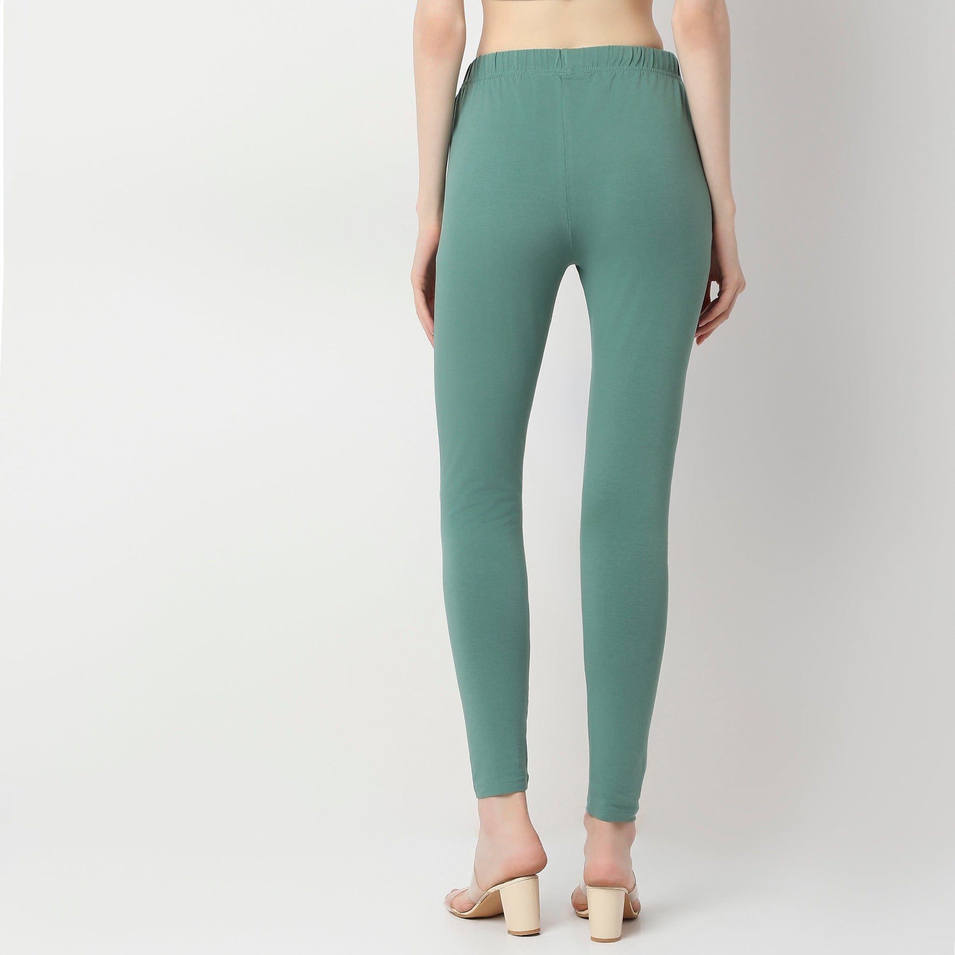 Buy Women Slim Fit Solid Ankle Length High Rise Leggings  - Style Union