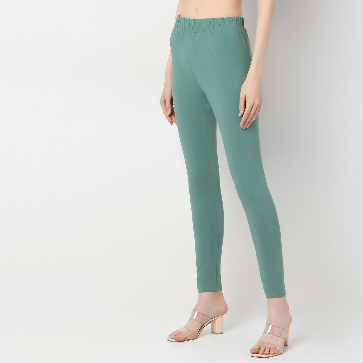 Buy Women Slim Fit Solid Ankle Length High Rise Leggings  - Style Union