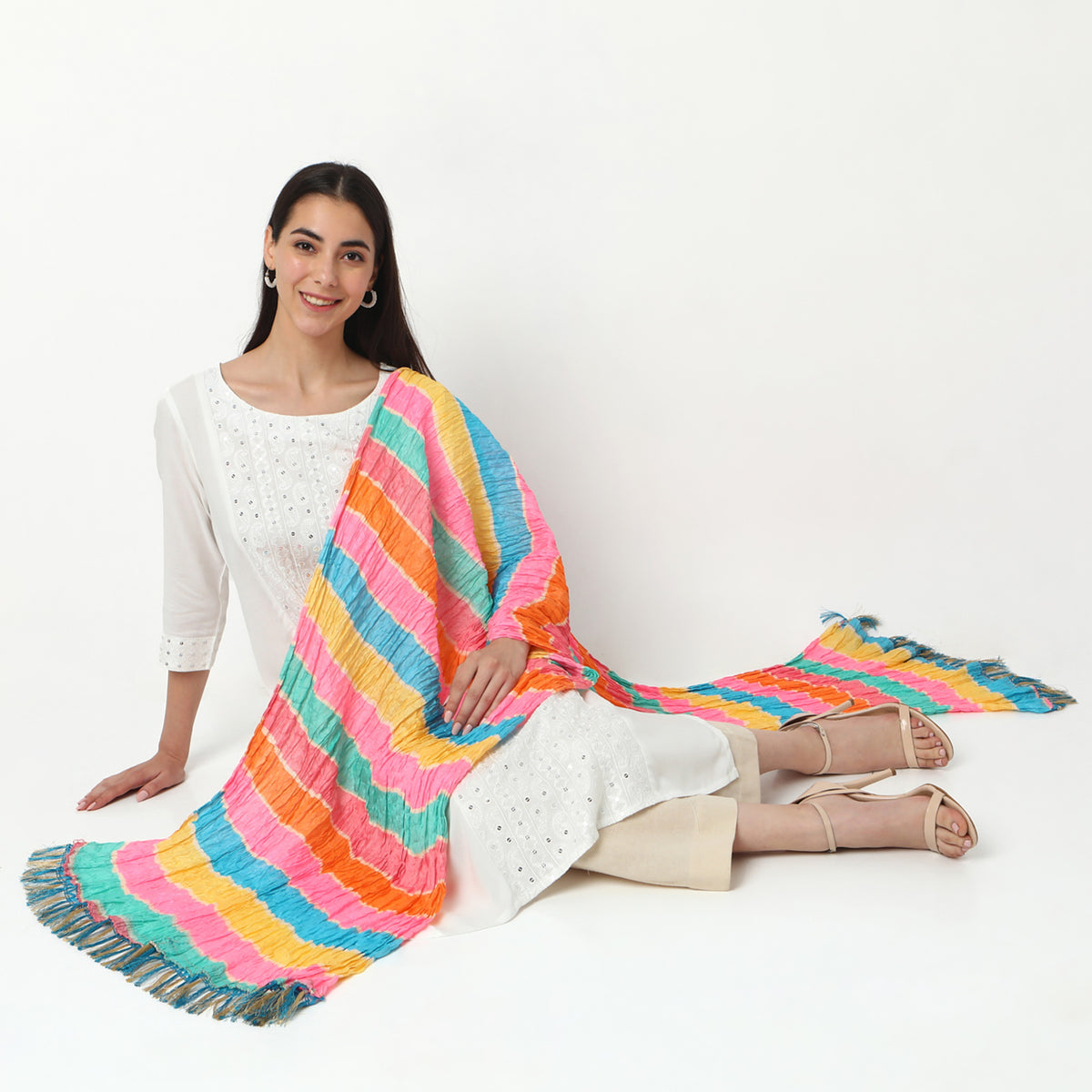 Regular Fit Striped Dupatta