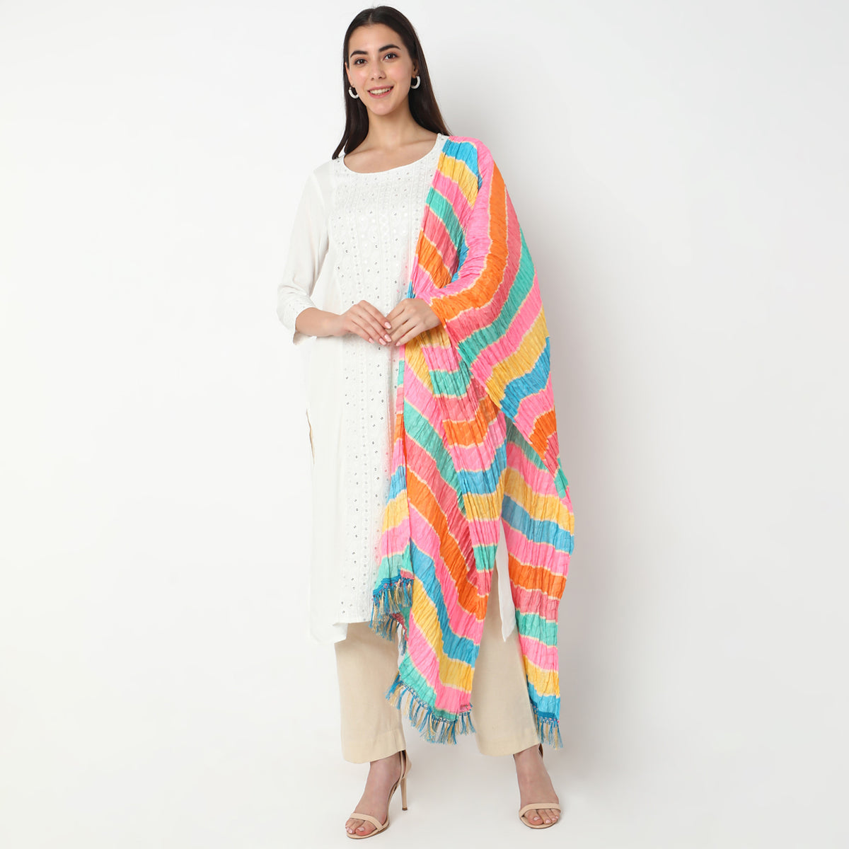 Regular Fit Striped Dupatta