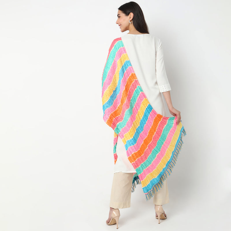 Regular Fit Striped Dupatta