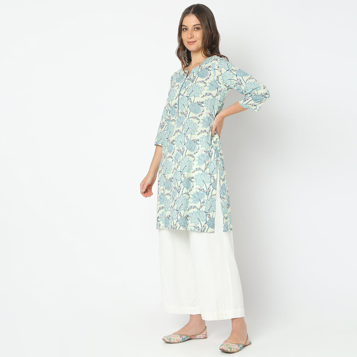 Straight Fit Printed Kurta