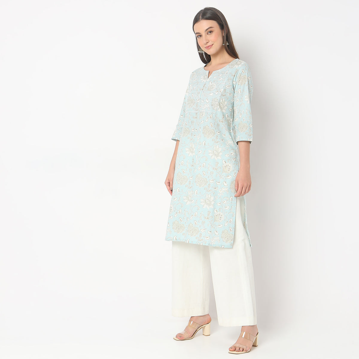 Straight Fit Printed Kurta