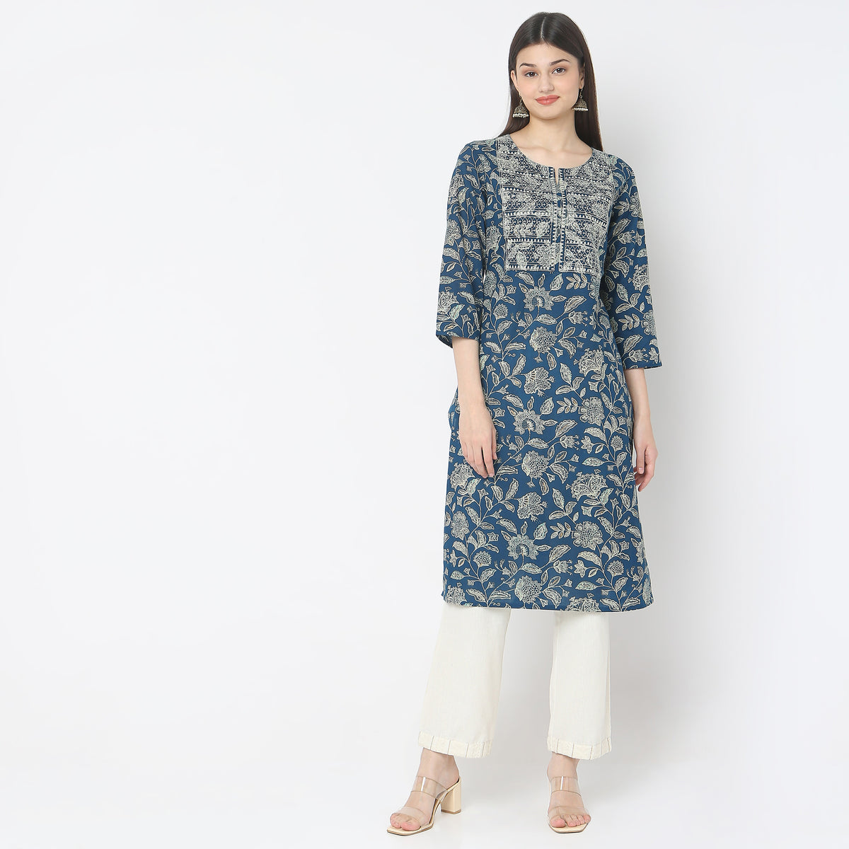 Straight Fit Printed Kurta