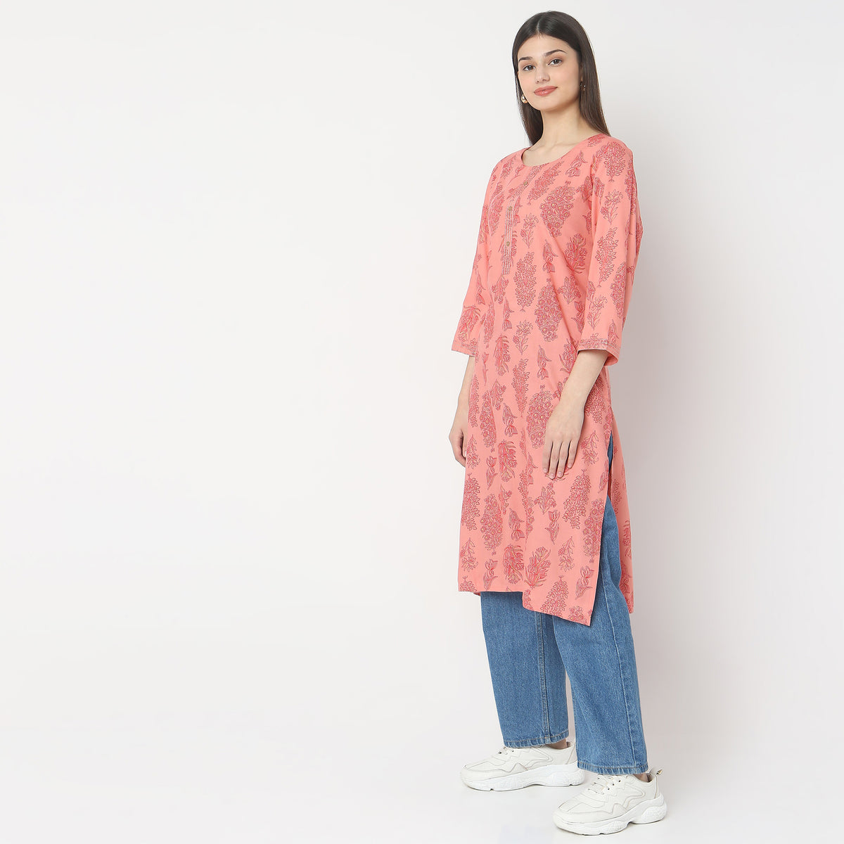 Straight Fit Printed Kurta