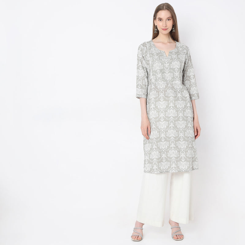 Regular Fit Printed Kurta