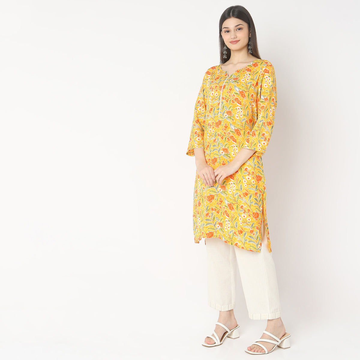 Straight Fit Printed Kurta