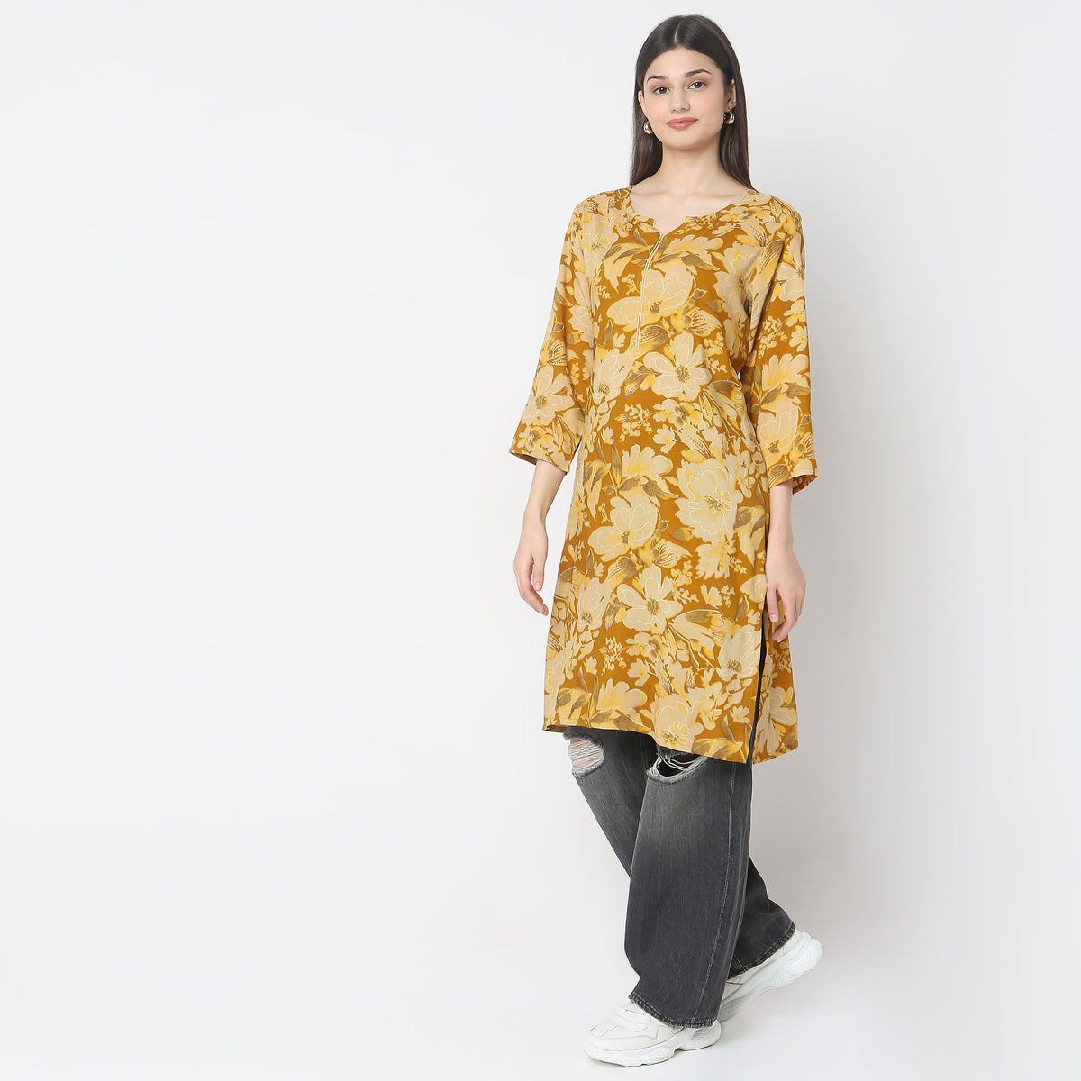 Straight Fit Printed Kurta