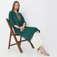 Embroidered Below Knee V-Neck Straight Fit Table Kurta