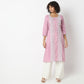 Straight Fit Embroidered U-Neck Kurta