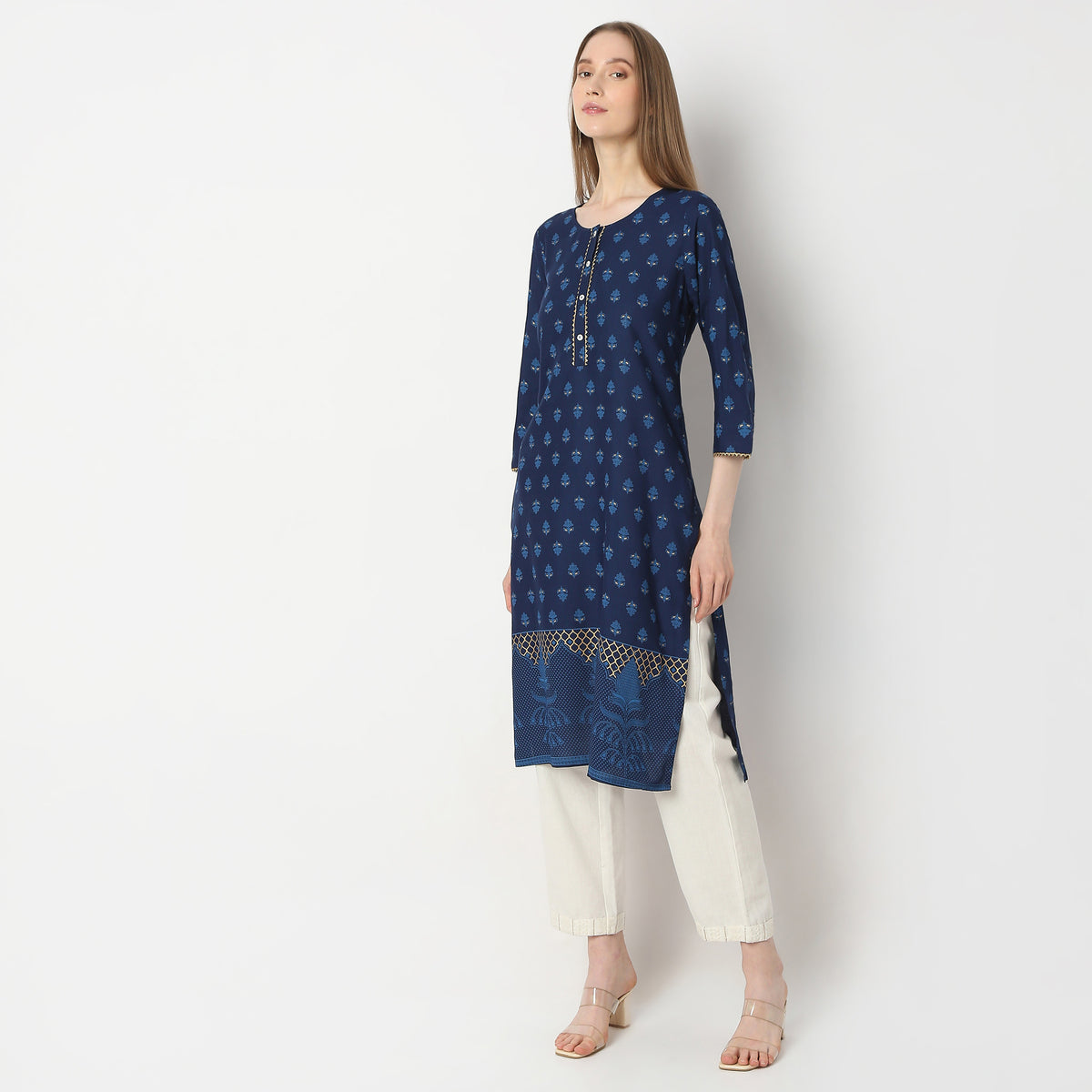 Straight Fit Printed Kurta