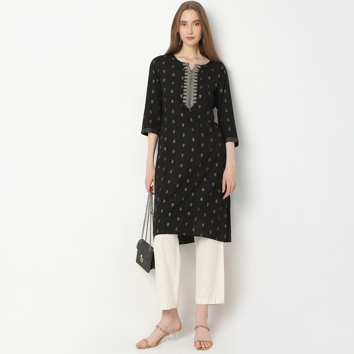 Straight Fit Printed Kurta