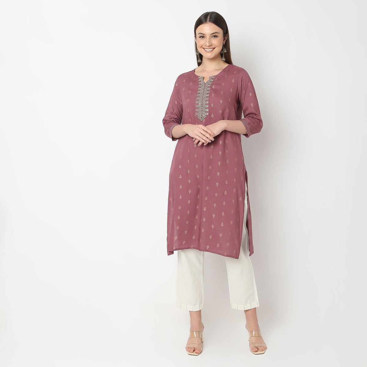 Straight Fit Printed Kurta