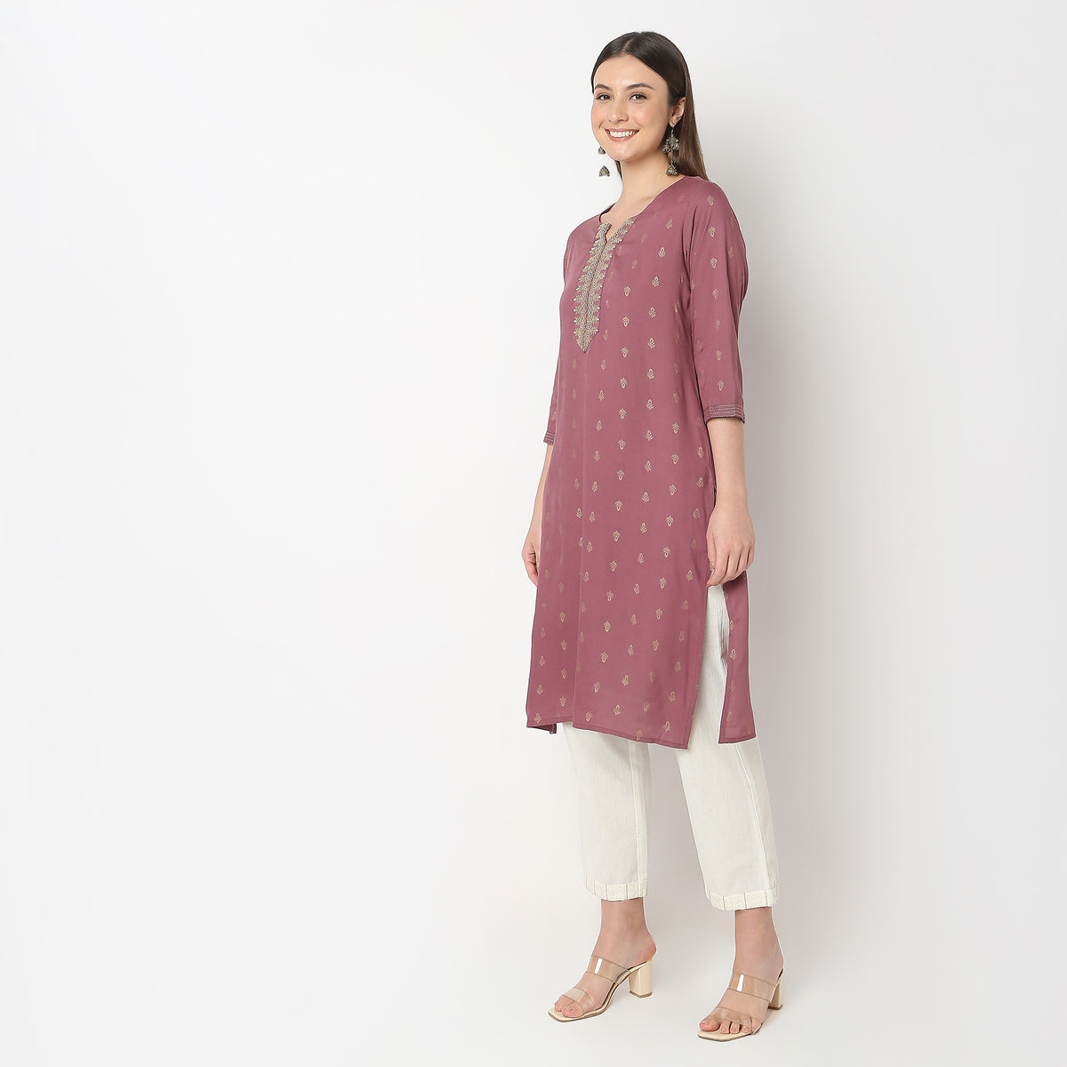 Straight Fit Printed Kurta