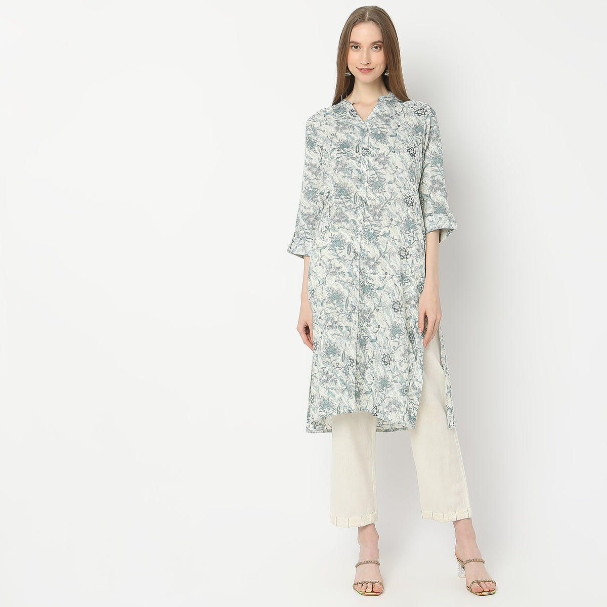 Straight Fit Printed Kurta