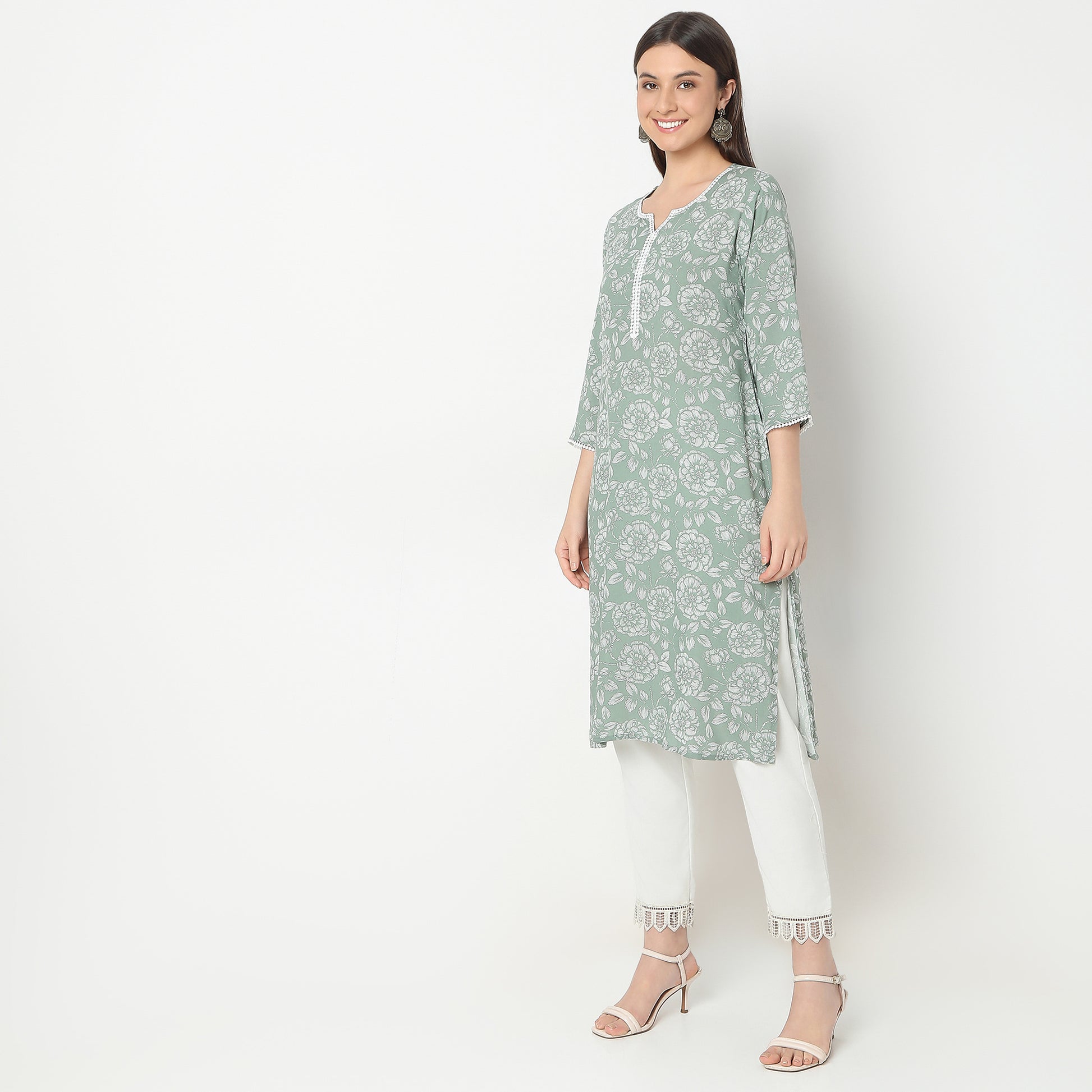 Straight Fit Printed Kurta