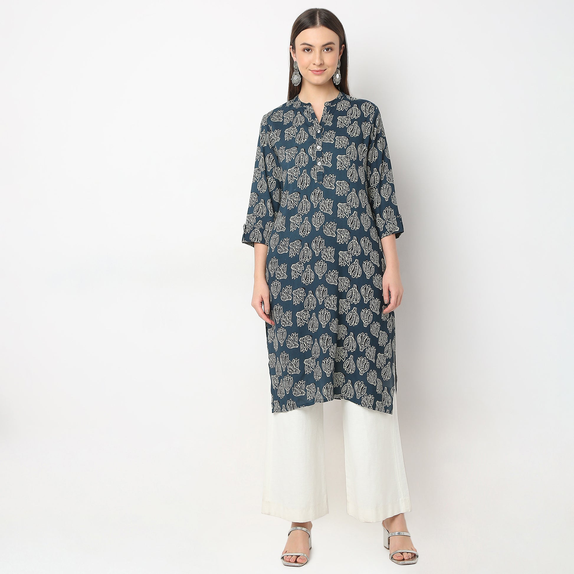 Straight Fit Printed Kurta