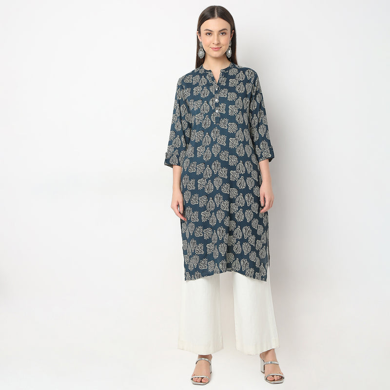 Straight Fit Printed Kurta