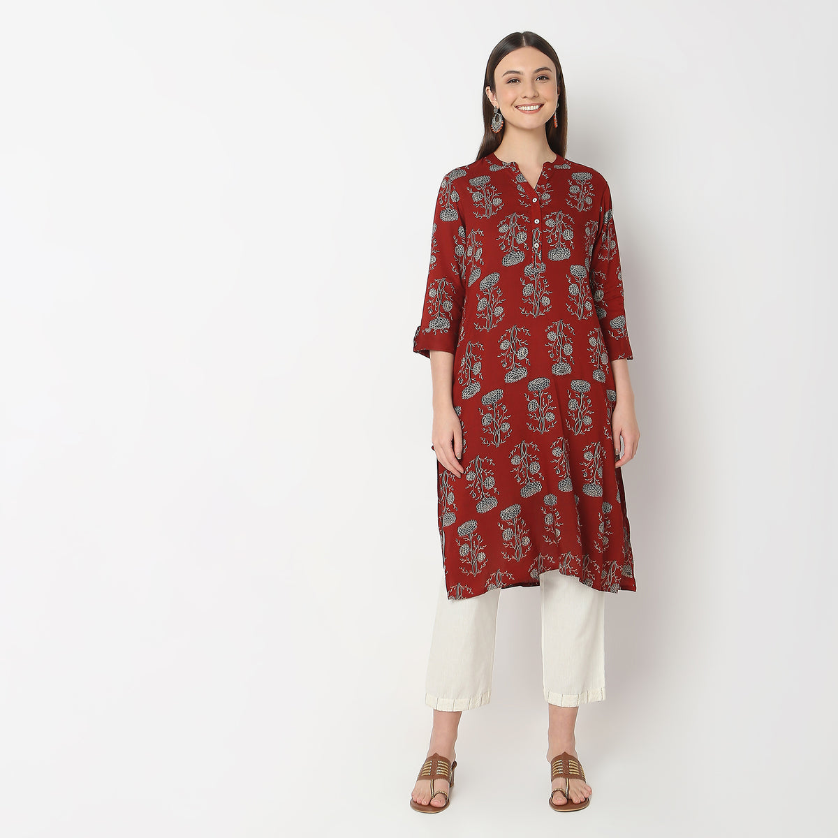 Straight Fit Printed Kurta