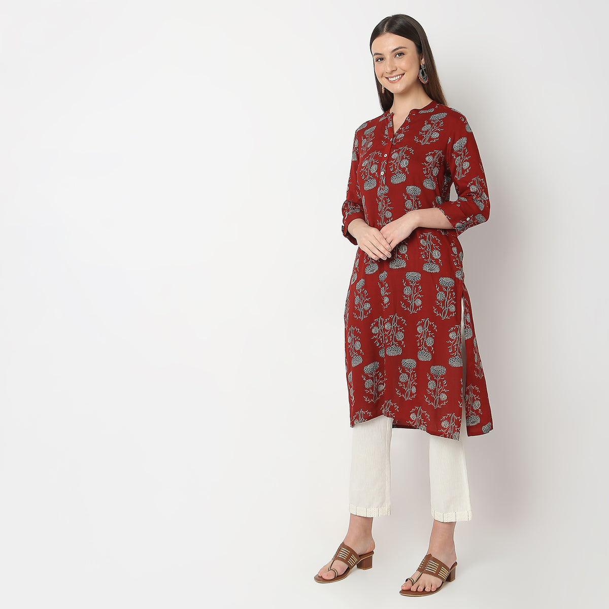 Straight Fit Printed Kurta