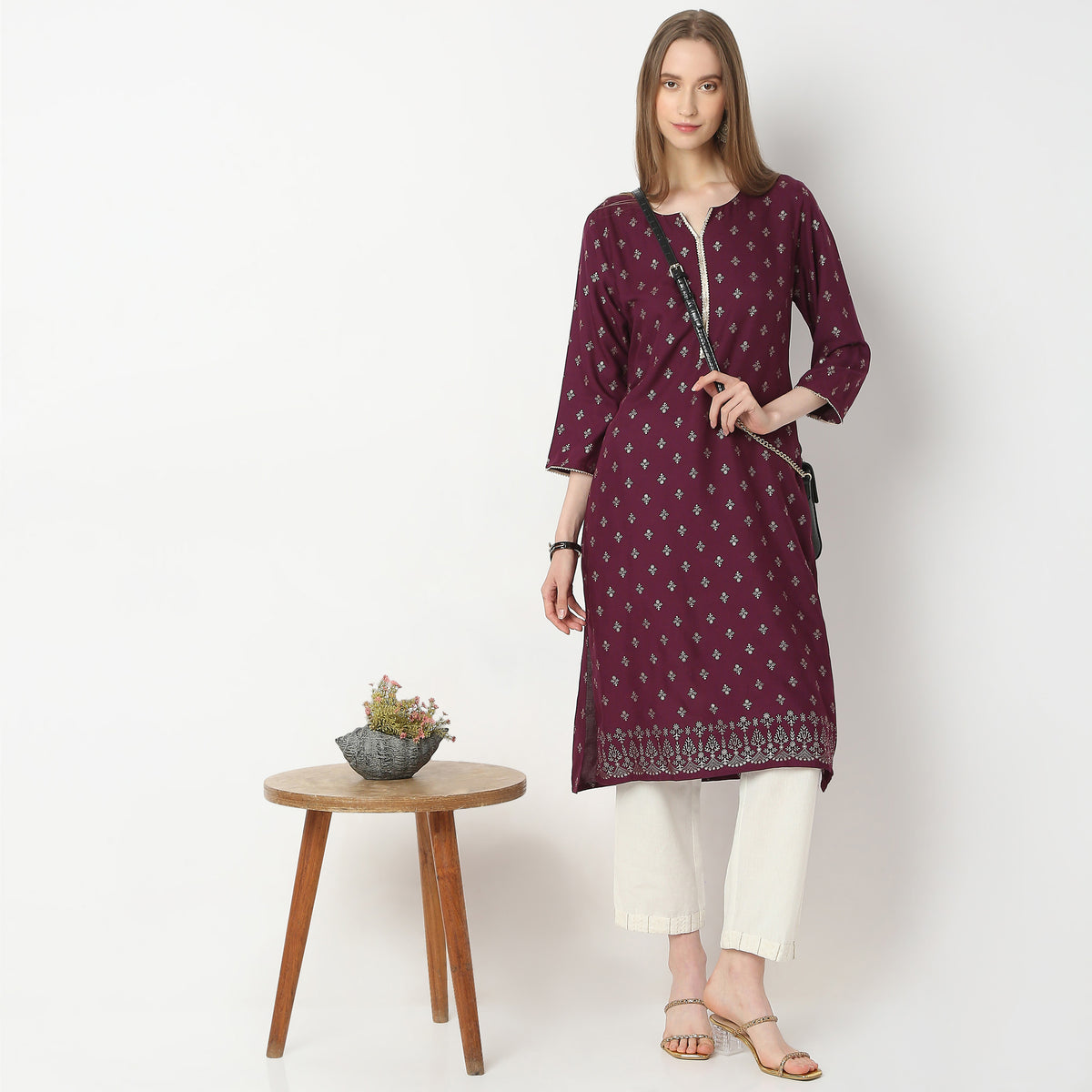 Straight Fit Printed Kurta