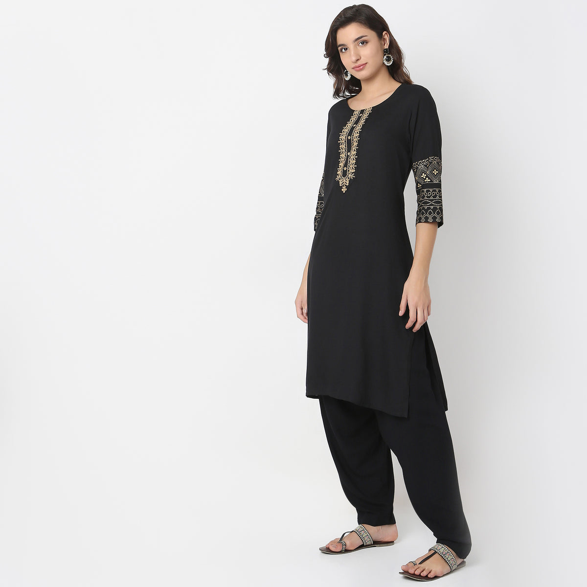 Straight Fit Solid Kurta