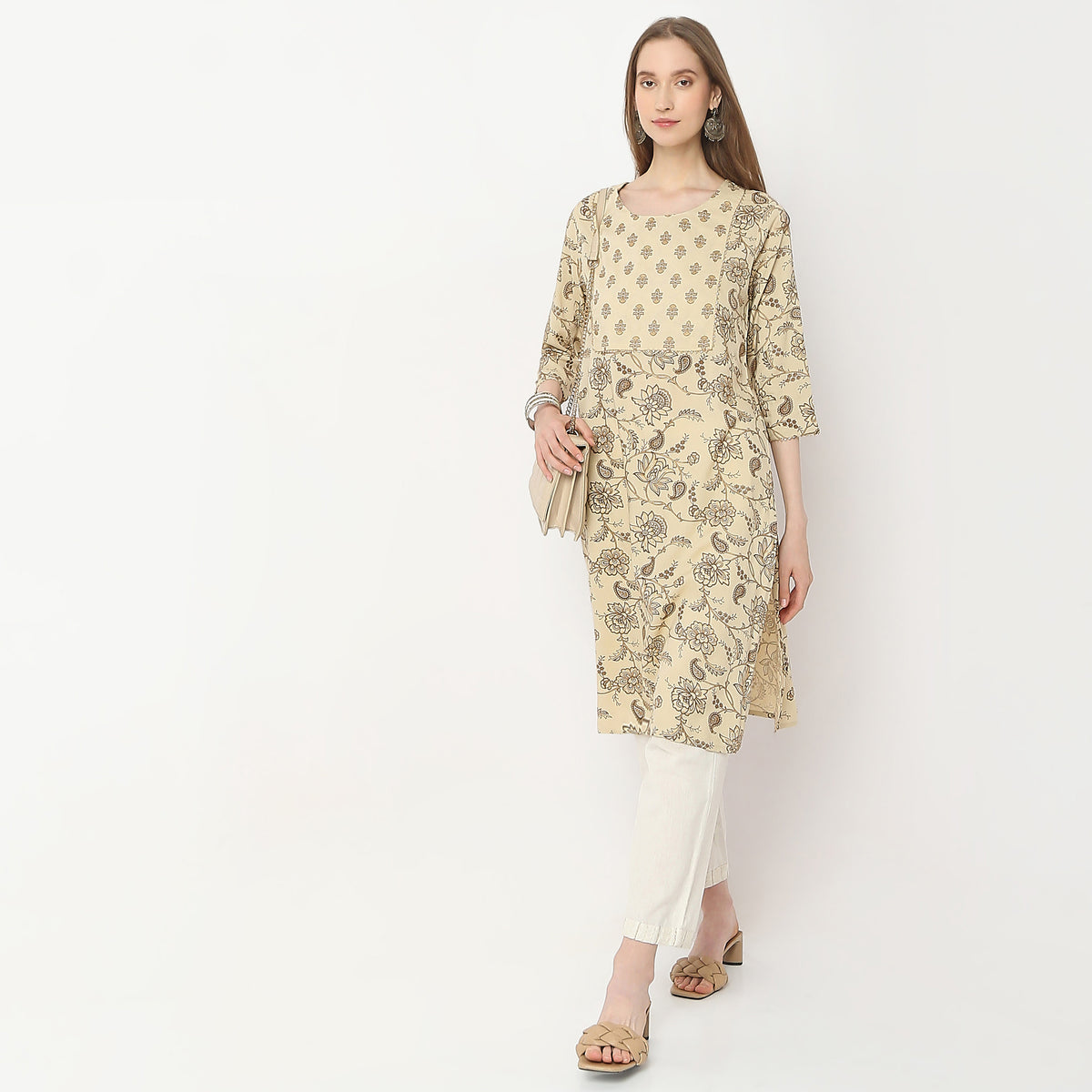 Straight Fit Printed Kurta