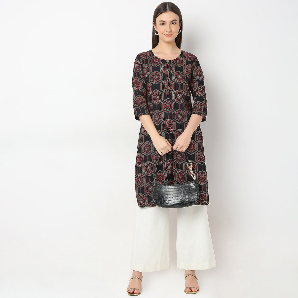 Straight Fit Printed Kurta