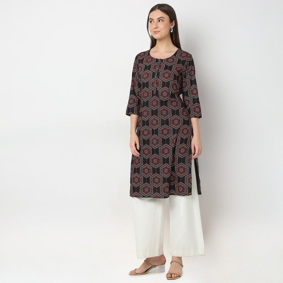 Straight Fit Printed Kurta