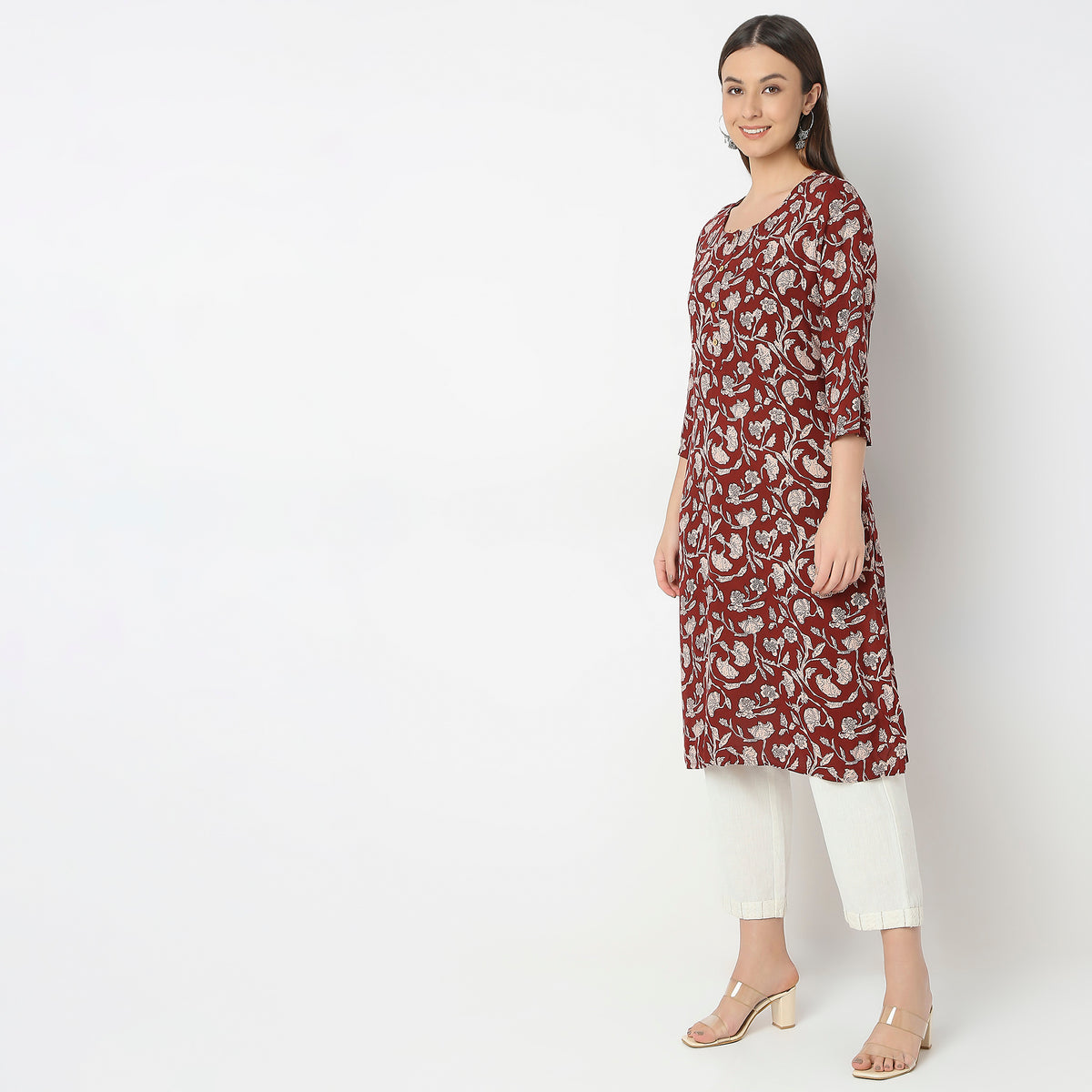 Straight Fit Printed Kurta