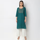 Regular Fit Embroidered Kurta