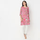 Straight Fit Floral Kurta