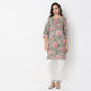 Straight Fit Floral Kurta