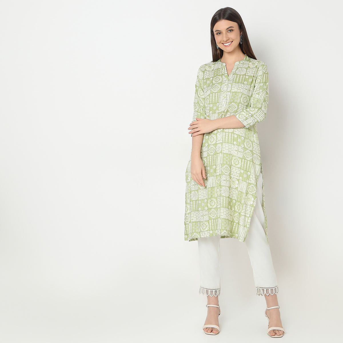 Straight Fit Printed Kurta