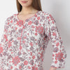 Floral Knee Length Printed Straight Fit Table Kurta