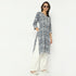 Straight Fit Floral Round Neck Knee Length Kurta