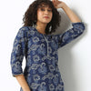 Straight Fit Floral Round Neck Kurta