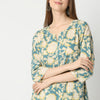Straight Fit Floral Knee Length Kurta