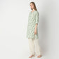 Straight Fit Floral Knee Length Kurta