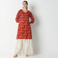 Straight Fit Floral Knee Length Kurta