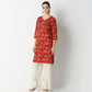 Straight Fit Floral Knee Length Kurta