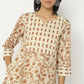 Straight Fit Printed Round Neck Below Knee Kurta
