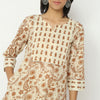 Straight Fit Printed Round Neck Below Knee Kurta