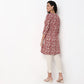 Floral Print Knee Length Straight Kurta