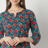 Straight Fit Floral Knee Length Kurta