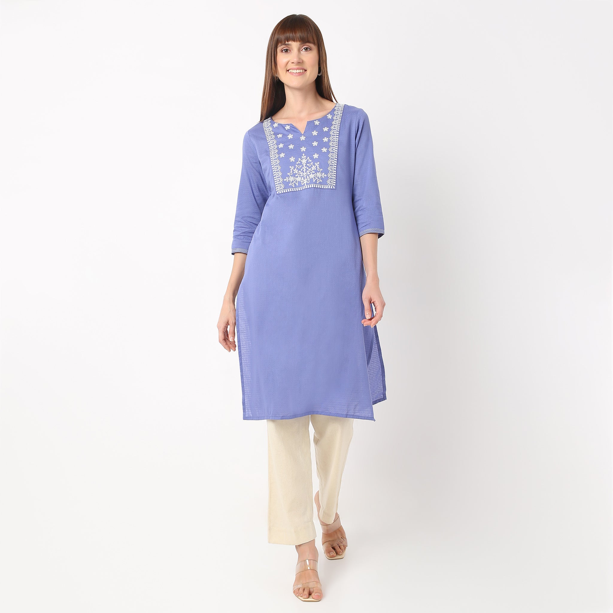 Embroidered Straight Kurta