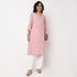 Round Neck Center Panel With Embroidered Straight Kurta