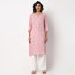 Round Neck Center Panel With Embroidered Straight Kurta