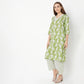 V-Neck Printed Yoke Long Kurta