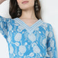 V-Neck Printed Yoke Long Kurta
